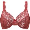 MELENECA Reggiseno da Donna in Pizzo Sfoderato con Ferretto e Taglia Grande Schwarz 5F