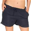 malito more than fashion Malito Donna Lino Pantaloni Bermuda Libero Pantaloni Spiaggia 1964 (Blu Scuro, S)