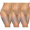 sesto senso 3 Paia Fasce Cosce Anti Sfregamento Sexy Elastico con 4 Strisce di Silicone Bande Liscio Sabia Carne 65-70 L