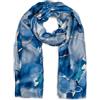 styleBREAKER Sciarpa da donna con motivo a marmo nobile e dettagli metallici dorati, calda stola invernale multicolore 01017153, colore:Blu scuro-Blu