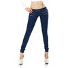 Noir Triple XXX Jeans skinny da donna a vita bassa, slim stretch denim pantaloni taglie UK 4-12, blu navy, 44