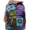 Macha Zaino Patchwork stile etnico bohemien cotone da donna zaino da viaggio, multicolore, Hauteur : 40 cms, Largeur : 27 cms, Profondeur : 14 cms.