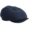 Gamble & Gunn Shelby' Cappello piatto a spina di pesce stile vintage Baker Boy panno cappello con bottoni, Marina Militare, M