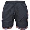 Gheri Uomo Cotone Bordo Contrasto Confine Nepalese Pantaloncini Hippie Boho Mezzi Pantaloni Grigio Large