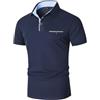 KUNJLELP Polo Uomo Manica Corta Ricamo di Giraffa Estive T-Shirt M-3XL Maglietta Camicia Abbigliamento da Lavoro,A-Bianco,XL