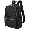 Johotone Zaino da Donna Nylon Impermeabile Daypack Antifurto Borse a Zainetto Ragazza Backpack Spalla per Viaggio Lavoro Scuola 15L Nero