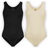 UnsichtBra Set di 2 Body per Donna | Body con Spalline comode per Donna | Intimo Confortevole (2 x Bianco, XL-2XL)