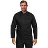 PALLTEX KOTO LS 100% Cotone Giacca Cuoco Uomo con i Bottoni Automatici Giacca da Cuoco Ristorante Divisa da Cuoco a Maniche Lunghe Nero M