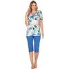 e.Femme® Pigiama da Donna a Maniche Corte Olivia 1109 Cotone, Ortensie Blu, 56