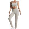 dohomiryo Abbigliamento Sportivo da Donna Set 2 Pezzi, Reggiseno Sportivo e Vita Alta Leggings Yoga Tuta Ginnastica Completo Tuta per Running Yoga Fitness Khaki M