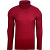 Subliminal Mode - Maglione Over Uomo Collo Alto Chic e Alla Moda Maglia Inverno Maglia Collo Alto Chiner Idea Regalo Disponibile in Nero Grigio e Bianco BX1640, bordeaux, S