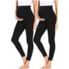 Hocaies Leggings Premaman Lunghi Leggins Premaman Pantaloni Premaman Donna Morbido Cotone Elasticizzato Vita Alta Pantacollant Premaman