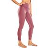 CRZ YOGA Donna Vita Alta Yoga Fitness Spandex Palestra Pantaloni Sportivi 7/8 Leggins con Tasche - 64cm Blu navy-R009 44