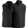 AAA Ambick Ambick Gilet Capispalla da Uomo - Gilet Imbottito Piumino Trapuntato Reversibile e Ripiegabile da Uomo, Gilet da Golf da Uomo a Due Vie con Chiusura a Cerniera Impermeabile (2XL, Nero)