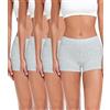 wirarpa Mutande Boxer Donna Culotte a Pantaloncino Cotone Shorts Intimo con Cavallo Cotone Pacco da 4 Nero Taglia XXXL