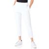 Champion Legacy American Classics Stretch Interlock Crop High Waisted Relaxed Pantaloni da Tuta, Bianco, S Donna