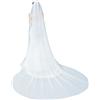 BEAUTELICATE Velo da Sposa Lungo Morbido tulle 1 Strato Elegante Velo da Nozze con Metallo Vieni Chiesa Velo Avorio, Lunghezza della Cappella