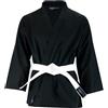mmasport Kimono Karate in Cotone 230 gr 8 oz Divisa per Arti Marziali (6/190 cm, Giacca e cintura, Nero)