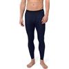 DANISH ENDURANCE Pantaloni Termici Uomo in Lana Merino, Leggings Invernali per Sci, Trekking, con o Senza Apertura Frontale Nero 3XL
