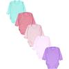 TupTam Body Neonato - Body Bambino a Maniche Lunghe con Chiusura Laterale in Cotone, Set 5 Pezzi, Ragazza 8, 50