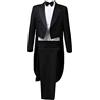 YUDATPG Smoking da uomo slim fit formale spettacolo magico costume tailcoat giacca Cosplay Fancy Dress giacca principe partito smoking ricamo blazer cappotti, bianco, XXL