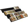 Lifewit Portaspezie da Cassetto Porta Spezie da Cassetti in Acrilico, Estensibile da 33cm a 66cm, Regolabili Contenitori Spezie per Cucina, Piano di lavoro, Pensile, 4 Ripiani, Set di 8, Nero