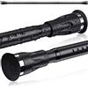 FLY HAWK Bastone per Tenda da Doccia Telescopica in Ferro, 105-151CM Spring Asta per Tende da Doccia Telescopica Estensibile Regolabile Senza Forare - Ruggine, ed Antiscivolo per Armadio, Bagno/Nero Opaco