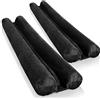 com-four® 2x Paraspifferi per Porte - Paraspifferi in Microfibra Con Doppia Guarnizione - Protezione Efficace contro Correnti d'Aria e Rumore - 86 cm (02 pezzi - nero)