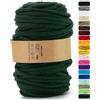 Netuno 1x corda macramè colorata verde bottiglia 9 mm 50 m corda in cotone anima in poliestere filo spago uncinetto ferri da maglia decorazioni cordoncino colorato cavo