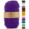 Netuno 1x corda macramè colorata viola 9 mm 50 m corda in cotone anima in poliestere filo spago uncinetto ferri da maglia decorazioni cordoncino colorato cavo