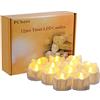 PChero Candele LED con funzione timer, confezione da 12 PChero a batteria candele LED, 6 ore, e 18 ore OFF - [bianco caldo]