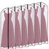 Niviy Copriabiti con Cerniera Antipolvere Trasparenti per Abiti 6pcs 60 x 160 cm - Copri Abiti Antipolvere per Vestiti Antipolvere Impermeabili e Anti umidità per Vestito da Sposa (Nero)