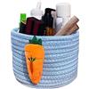 OUYIWEIMAOYI Cesto portaoggetti in corda di cotone,Organizer cestini portaoggetti,Perfetti per riporre oggetti di piccole dimensioni,Per riporre la casa e riporre i cosmetici (Blue)