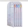 Niviy 5 PCS Porta Abiti Da Viaggio Lungo 60X160CM Grigio Custodia Porta Abiti,Impermeabile e Antimuffa Con Finestra a Vista,Adatto Per Contenitori per Armadio di Piumino Cappotto Lungo Gonna Lunga