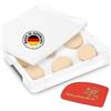 RoyalFay® Scatola per pizza 30 x 40 x 7 cm con coperchio contenitore in plastica bianco per impasti per pizza con spatola per il frigorifero (1 scatola con 1 coperchio)