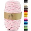 Netuno 1x corda macramè colorata rosa 9 mm 50 m corda in cotone anima in poliestere filo spago uncinetto ferri da maglia decorazioni cordoncino colorato cavo
