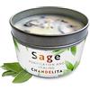 CHANDELITA Candela per Aromaterapia Profumata alla Salvia Pura per Benedizione de Energia della Casa, con Cera di Soia per Purificazione, Rilassamento, Meditazione e Guarigione dei Chakra
