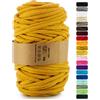 Netuno 1x corda macramè colorata senape 9 mm 50 m corda in cotone anima in poliestere filo spago uncinetto ferri da maglia decorazioni cordoncino colorato cavo