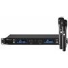 Power Dynamics PD632H 2X - Set di 2 Microfoni Radio UHF a 20 Canali, 2 Microfoni Gelato, 2 x 20 Canali UHF, PLL, Struttura Rack da 19", Valigetta in Alluminio, Nero