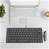 bwoo Mini Tastiera PC Notebook Laptop Sottile Compatta Cablata con Filo USB 2.0 Layout Italiano K1000