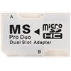 KING OF FLASH microSDHC a MS PRO DUO adattatore. Converte due MicroSD o MicroSDHC a MS PRO DUO ideale per PSP playstation da King of Flash