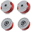 Viilich 4 bobine di filo per decespugliatore Flymo FLY021 513937190, bobine di filo di ricambio standard in nylon per Flymo Contour XT/500E/500 XT/Trim