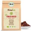 vom-Achterhof Fiori di ibisco secchi interi 500g | gusto leggermente acido-fruttato | qualità biologica | tè dolce-aromatico | per insalate, dessert, torte, joguhrts | vom Achterhof