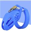 Kutocesy Chastity Cage Uomo Gabbia Pene Silicone Bdsm Sissy Cintura Castità Maschile Per Giochi Erotitici Sexy Per Coppie (Small,Blue)