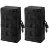 Zeato Molle Sacchetti - Tattico Compact Resistente agli schizzi d'acqua Multiuso EDC Utility Gadget Gear Appeso Borse vita Belt Fondinein Nylon, Nero