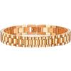 MAISON GIOIELLI FIRENZE - OHANA Bracciale da Uomo in Acciaio con Maglia Lavorata, Bracciale Tristano Placcato Oro, Ipoallergenico, Antigraffio e Waterproof (oro rosa)