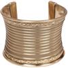 Touchstone NEW Indian Bollywood Desire Brass Base Exotic Workmanship Finely Placed Hammered Wire Stylish Wrist Enhancer 1.75 Inches Free Size Cuff Bracelet In Antique Gold Tone For Women.