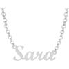 NADIR Collana Unisex Nome in Argento 925% Anallergico Made in Italy (Sara)