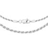 Tuscany Silver Collana da Donna in Argento Sterling con Catena Rope 1,8 mm a Taglio Diamante da 46 cm/18 Pollici