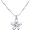 Helen de Lete Collana girocollo in argento Sterling con fiore di Sakura rosa, Argento sterling